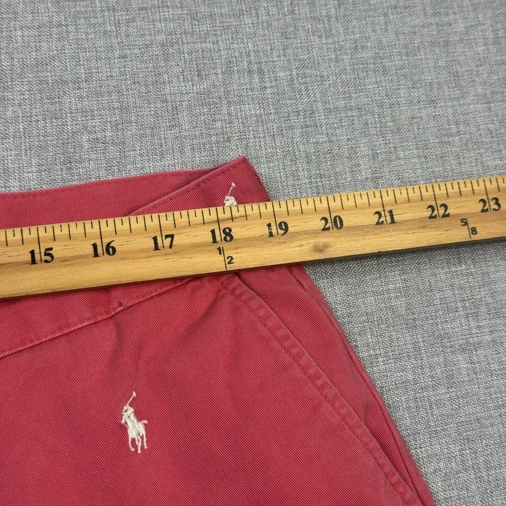 Polo Ralph Lauren Chino Shorts Mens 40 Red Cotton Classic Fit 9